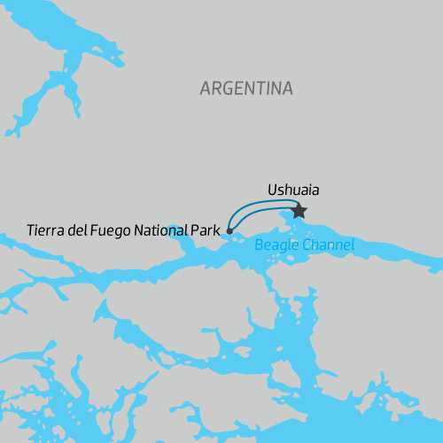Map of Ushuaia Extension tour