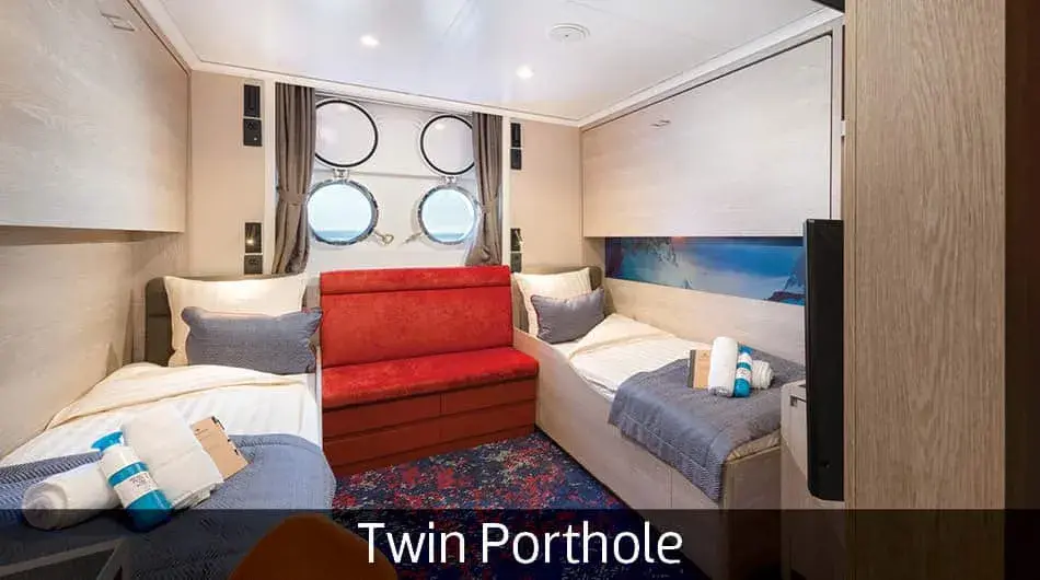 Hondius Twin Porthole Cabin Interior