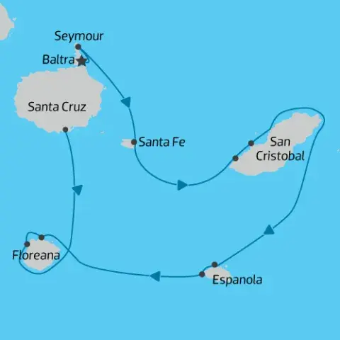 Eastern Islands 6 Day Cruise on Alya map) 