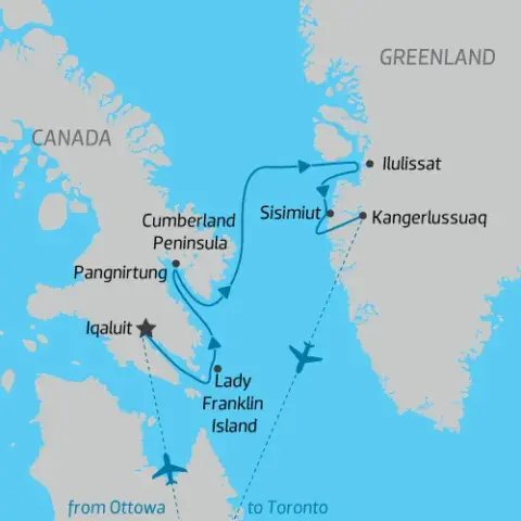 Arctic cruise itinerary) 